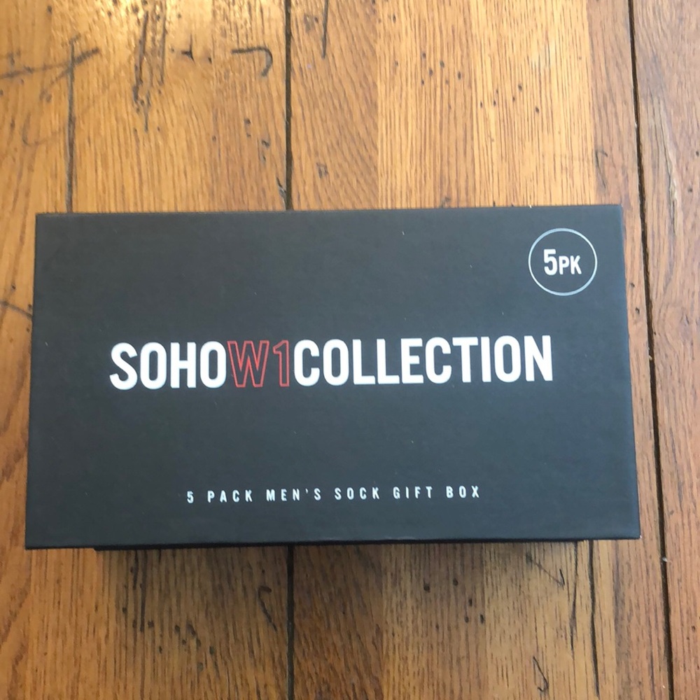 SOHO W1 PREMIUM SOCK 5 PACK MENS GIFT SOCK BOX